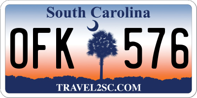 SC license plate OFK576