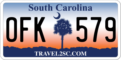 SC license plate OFK579