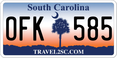 SC license plate OFK585