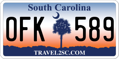 SC license plate OFK589