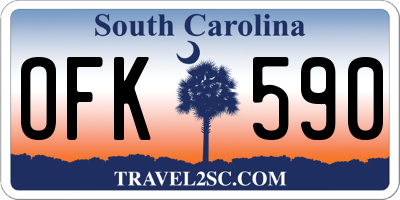 SC license plate OFK590
