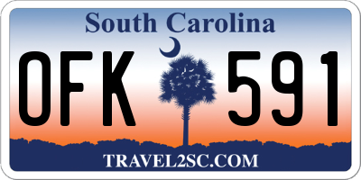 SC license plate OFK591