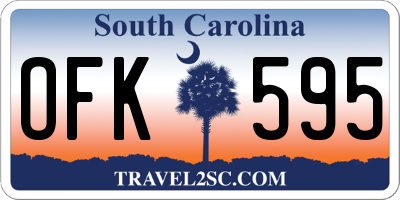 SC license plate OFK595