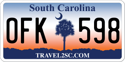 SC license plate OFK598