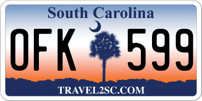 SC license plate OFK599