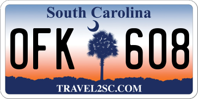 SC license plate OFK608