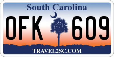 SC license plate OFK609
