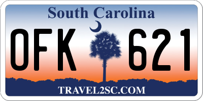 SC license plate OFK621