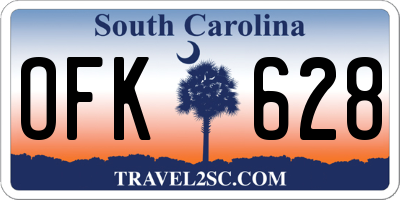 SC license plate OFK628