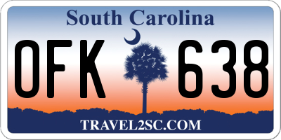 SC license plate OFK638