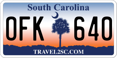 SC license plate OFK640