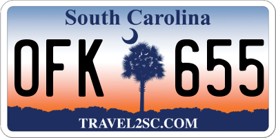 SC license plate OFK655