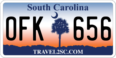 SC license plate OFK656