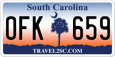 SC license plate OFK659