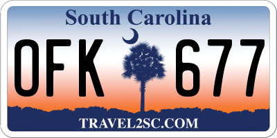 SC license plate OFK677