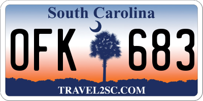 SC license plate OFK683