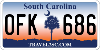 SC license plate OFK686