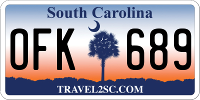 SC license plate OFK689