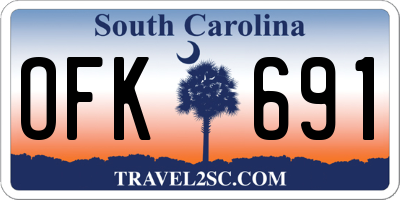 SC license plate OFK691