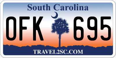 SC license plate OFK695