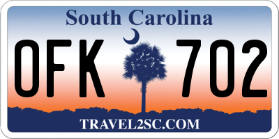 SC license plate OFK702