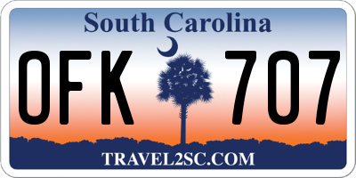 SC license plate OFK707