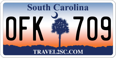 SC license plate OFK709