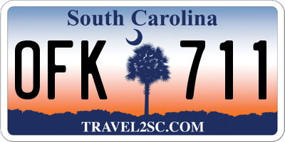 SC license plate OFK711