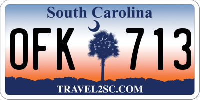 SC license plate OFK713
