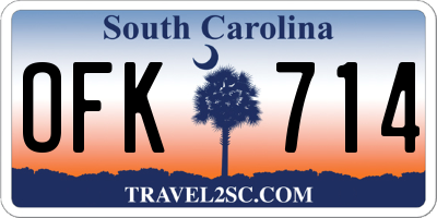 SC license plate OFK714