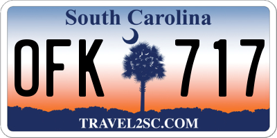 SC license plate OFK717