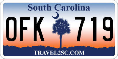 SC license plate OFK719