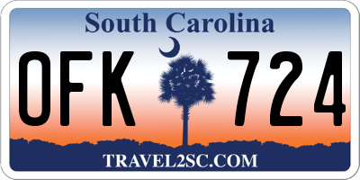 SC license plate OFK724