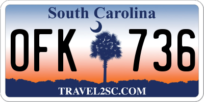 SC license plate OFK736