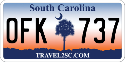 SC license plate OFK737