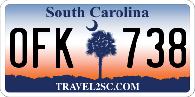 SC license plate OFK738