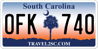SC license plate OFK740