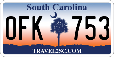 SC license plate OFK753