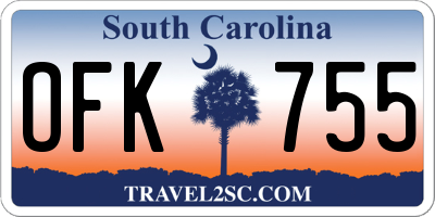 SC license plate OFK755