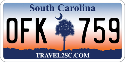 SC license plate OFK759