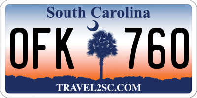 SC license plate OFK760