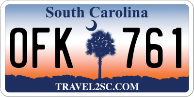 SC license plate OFK761