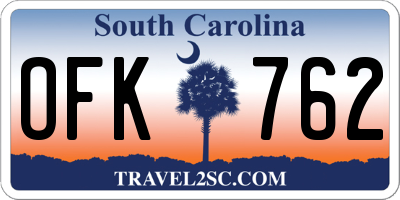 SC license plate OFK762