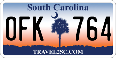 SC license plate OFK764