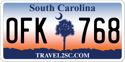 SC license plate OFK768