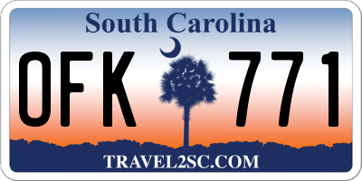 SC license plate OFK771