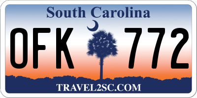SC license plate OFK772