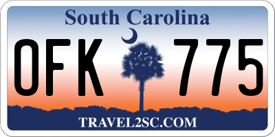 SC license plate OFK775
