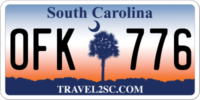 SC license plate OFK776