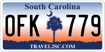 SC license plate OFK779